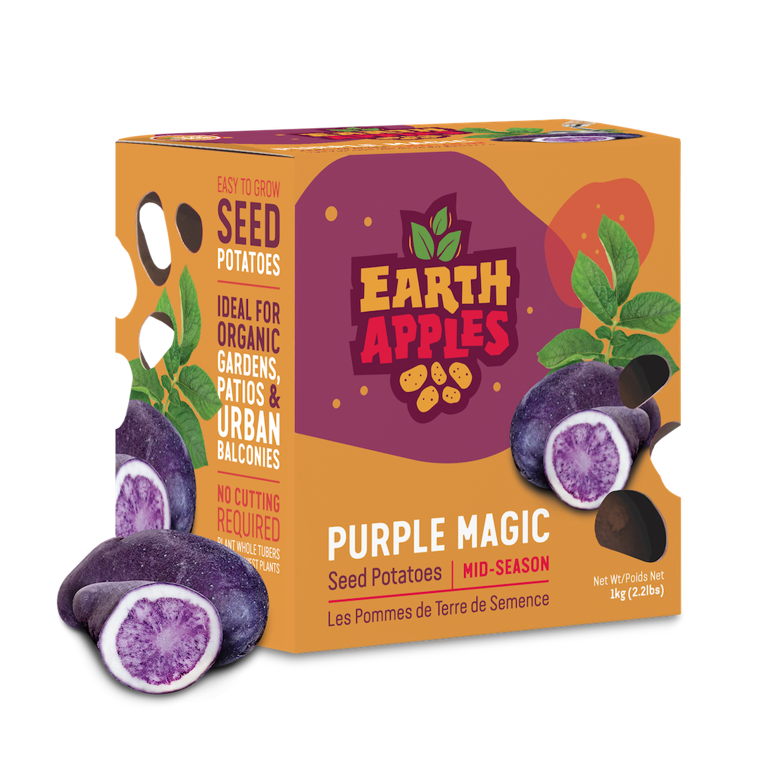 Earth Apples Purple Magic Seed Potatoes 1kg