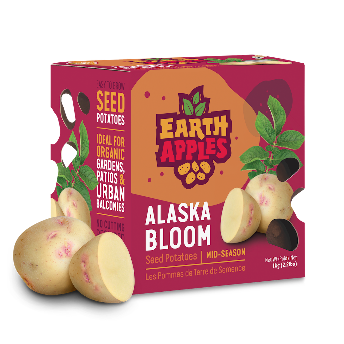 Earth Apples Alaska Bloom Seed Potatoes 1kg