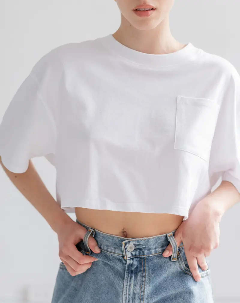 Brunette The Label Super Cropped Boxy Tee