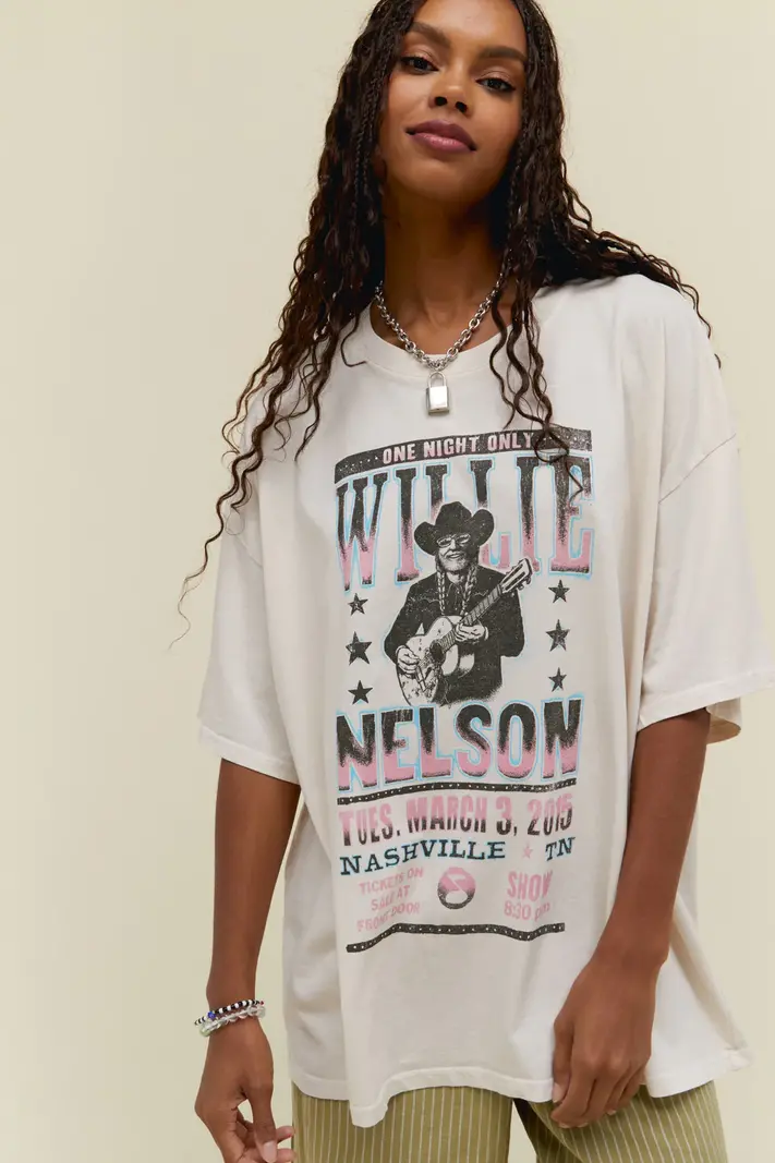 Daydreamer Willie Nelson One Night Only Oversized Tee