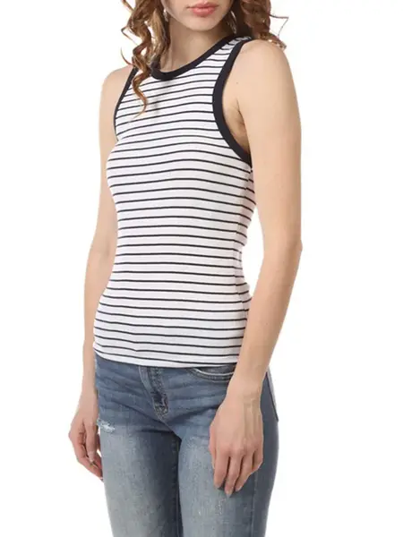 RD Style Maria Contrast Crew Neck Muscle Tank