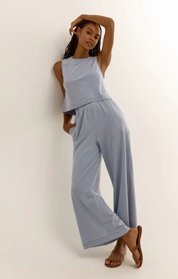 Z Supply Sloane Jersey Denim Muscle Tank