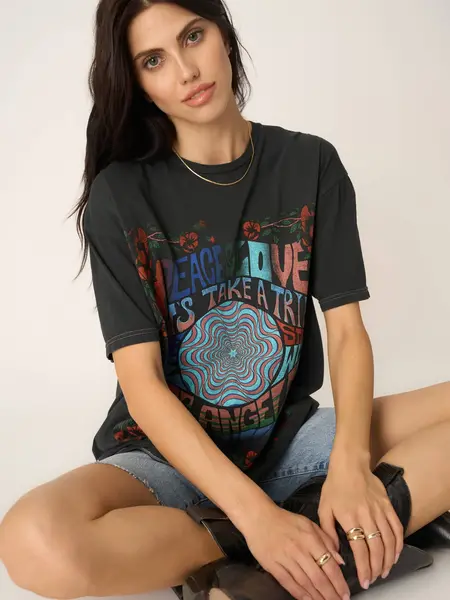 Project Social T Peace & Love Relaxed Tee