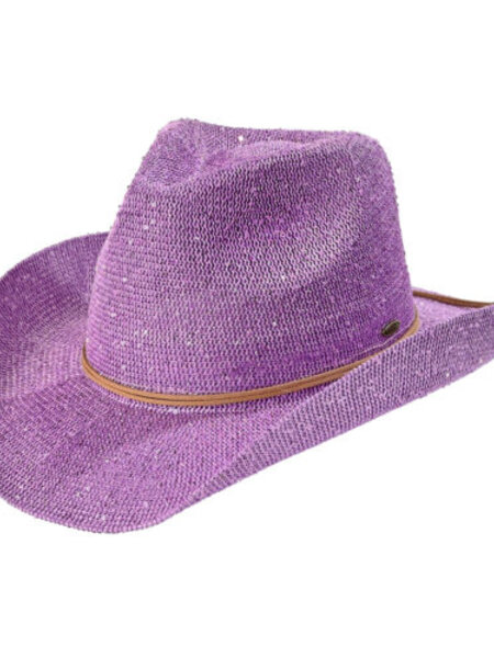 CC Cheveux Sequin Cowboy Hat