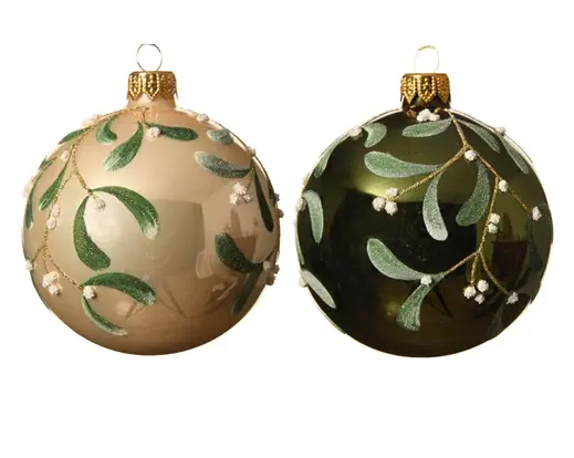 Mistletoe Glitter Bauble