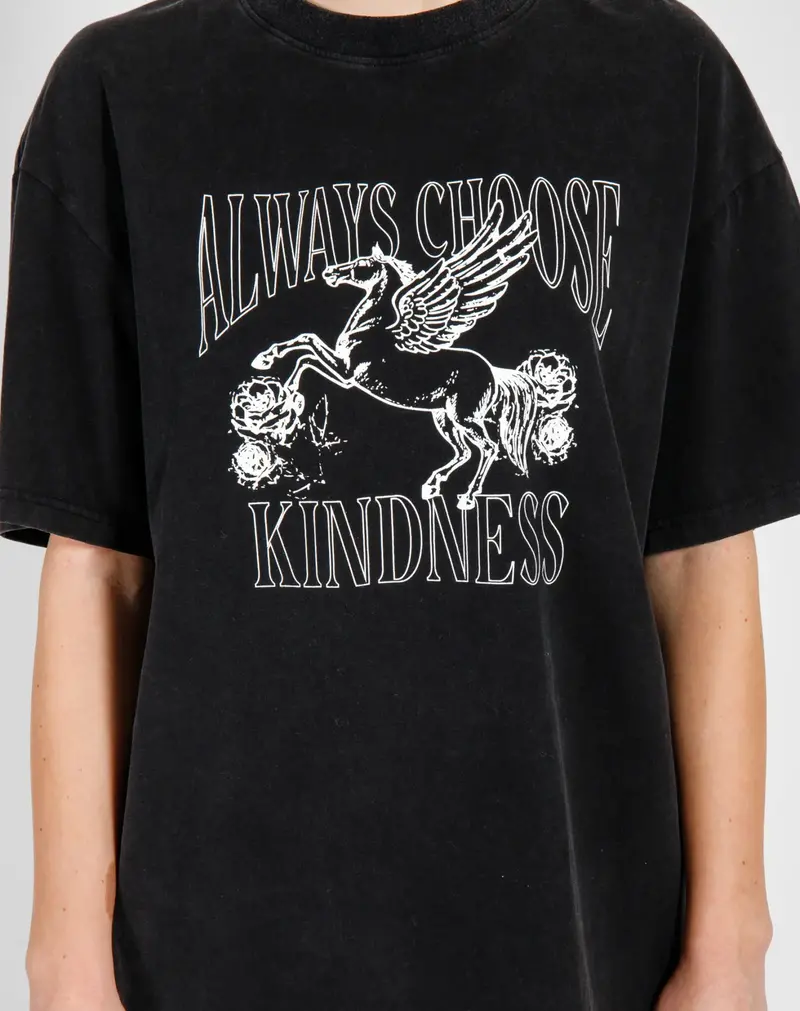 Brunette The Label Always Choose Kindness Oversized Boxy Tee