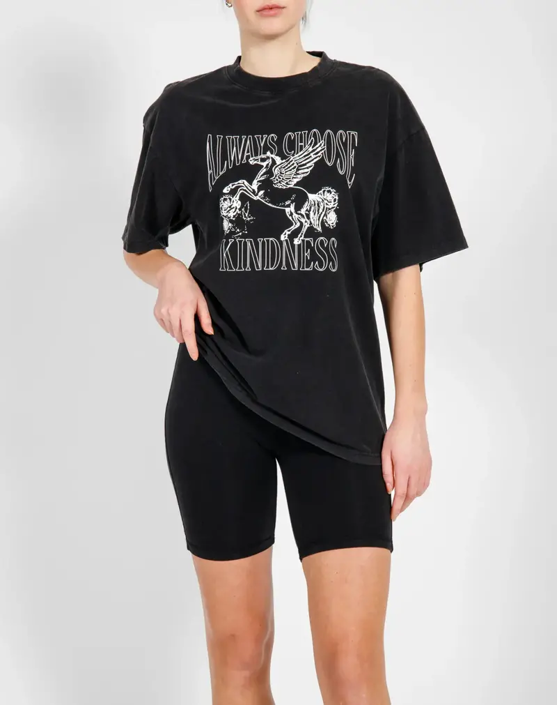 Brunette The Label Always Choose Kindness Oversized Boxy Tee