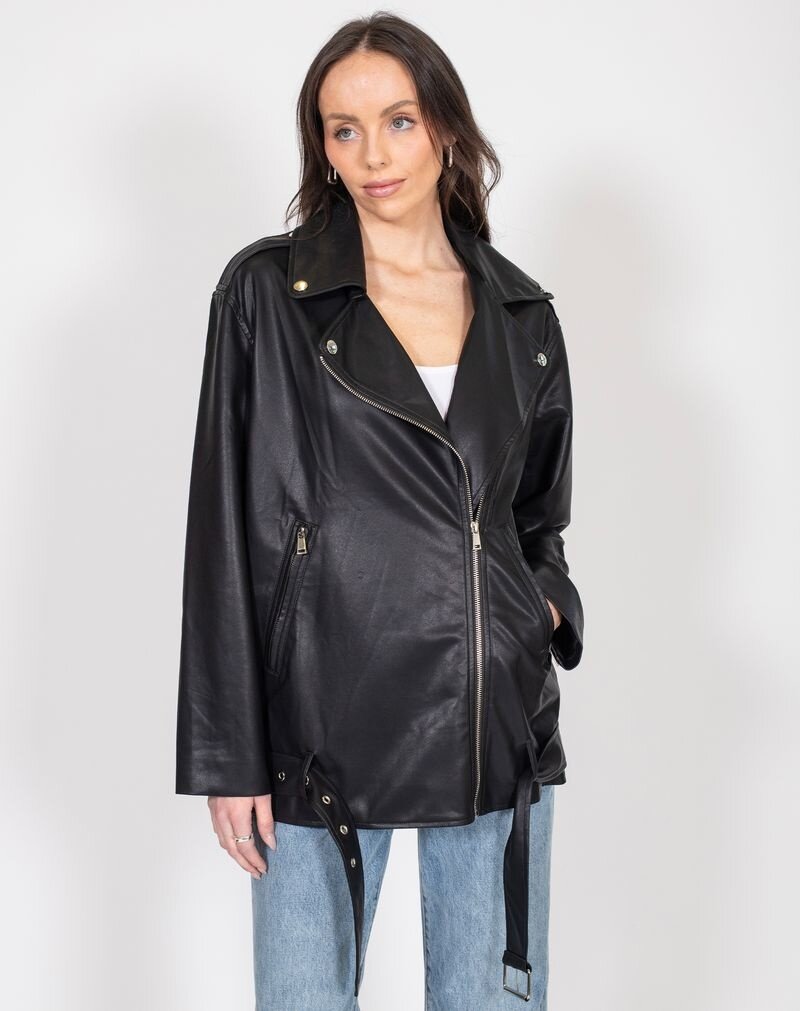 Brunette The Label The Florence 2.0 Vegan Leather Jacket