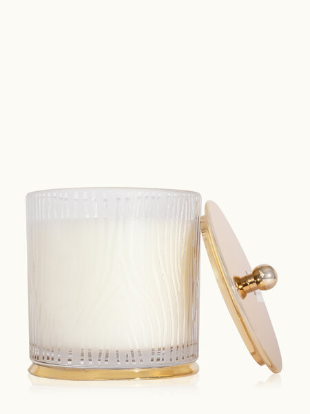 Thymes Poured Candle Medium Frosted Wood Grain Frasier Fir 9oz
