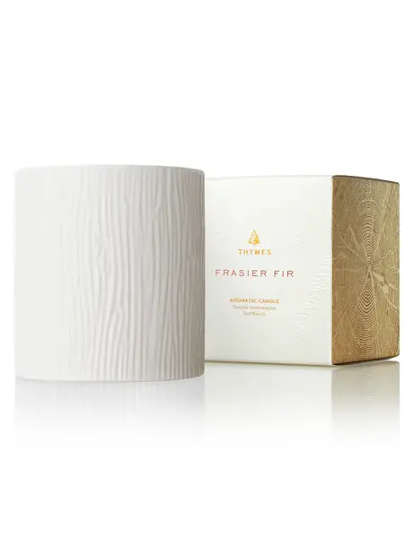 Thymes Gilded Ceramic Poured Candle Frasier Fir 11oz