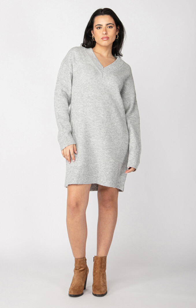V Neck Mini Sweater Dress Dutch Growers Saskatoon