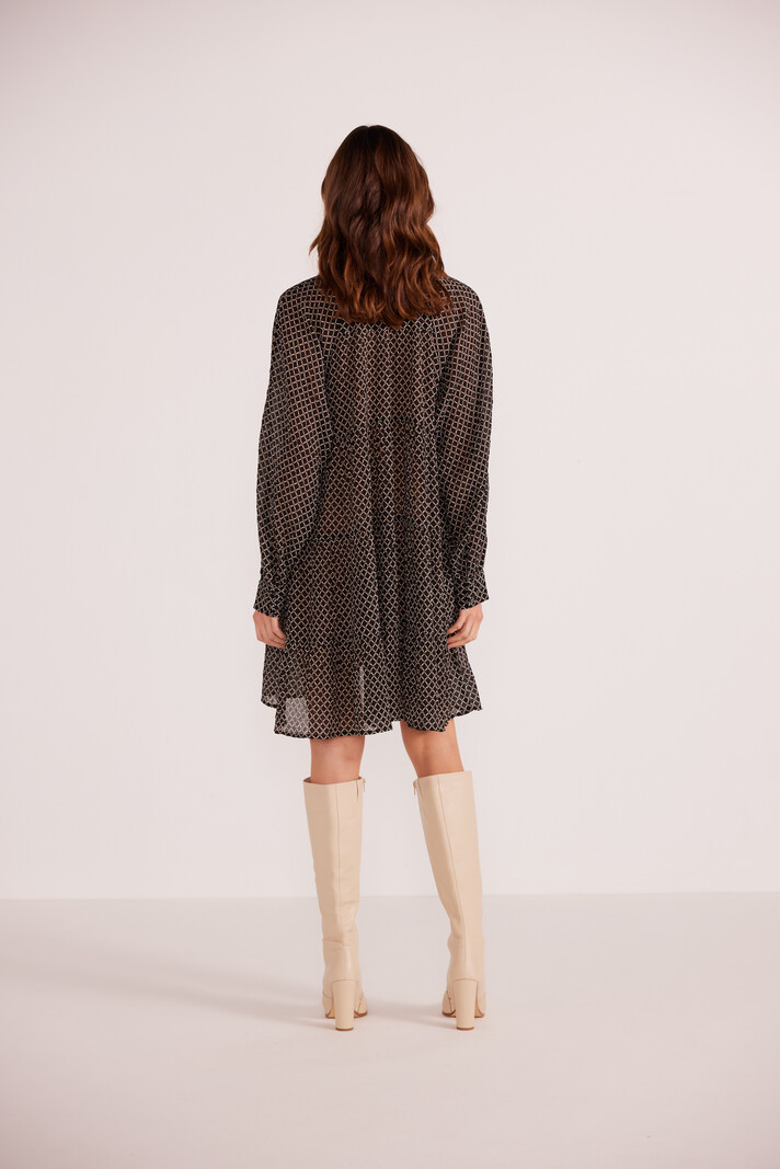 MinkPink Lydia Tiered Shirt Dress