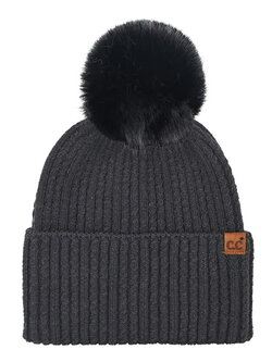 CC Toques Cable Cuff Pom Beanie