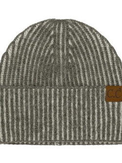 CC Toques Contrast Stripe Cuff Beanie