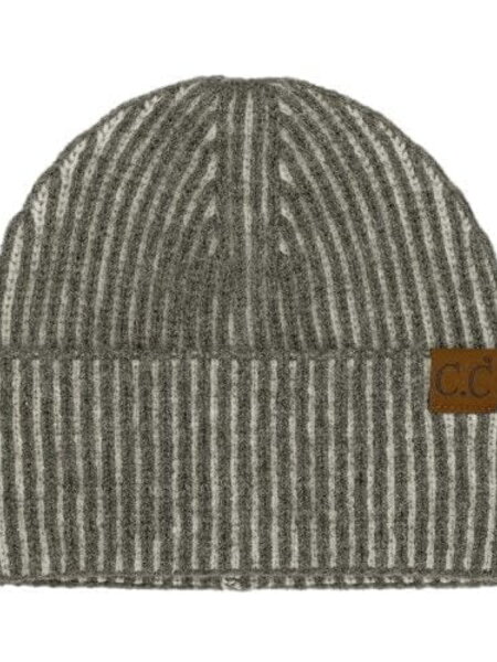 CC Toques Contrast Stripe Cuff Beanie