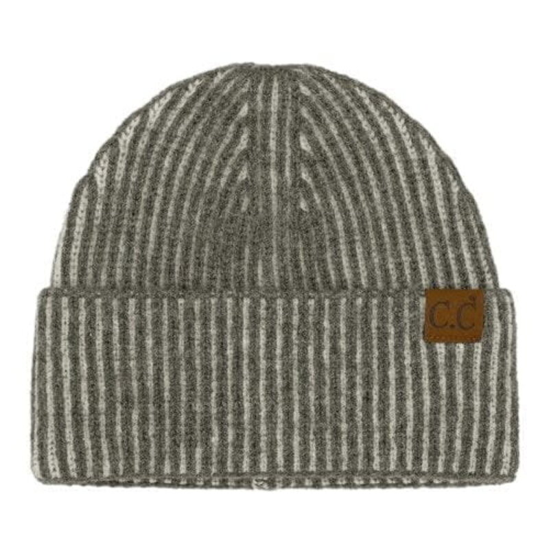 CC Toques Contrast Stripe Cuff Beanie