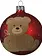 Matte Bauble Teddy Bear Red