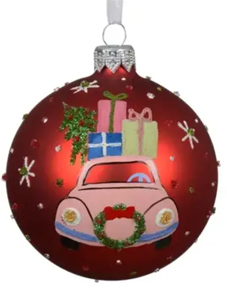Christmas Car Bauble Red