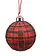 Glitter Checkered Bauble Christmas Red