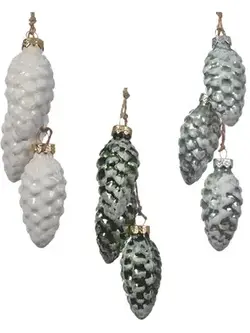Pinecone Glass Ornament