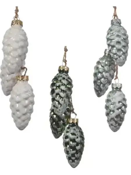 Pinecone Glass Ornament