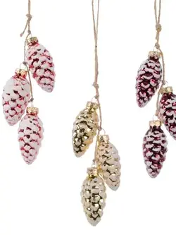 Pinecone Glass Ornament