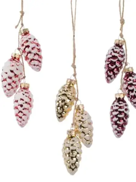 Pinecone Glass Ornament