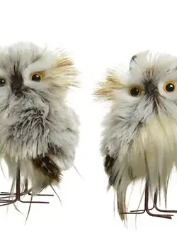 Fluffy Standing Owl 5"