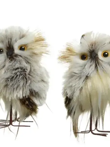 Fluffy Standing Owl 5"