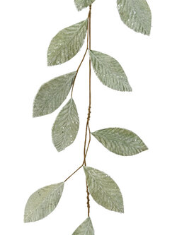 Frosty Leaves Garland 47"