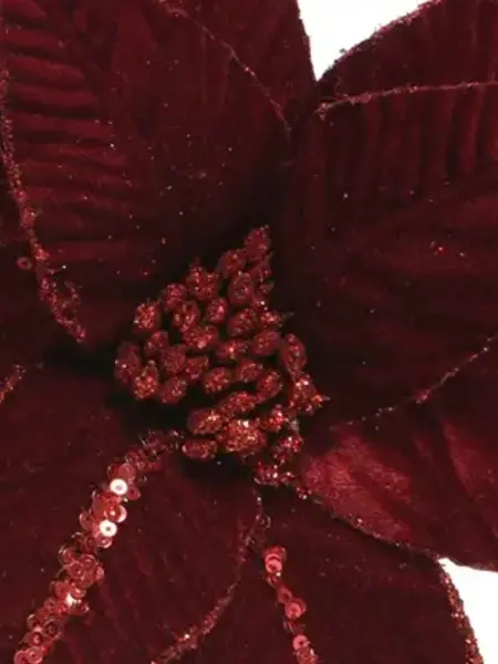 Clip On Poinsettia 12"