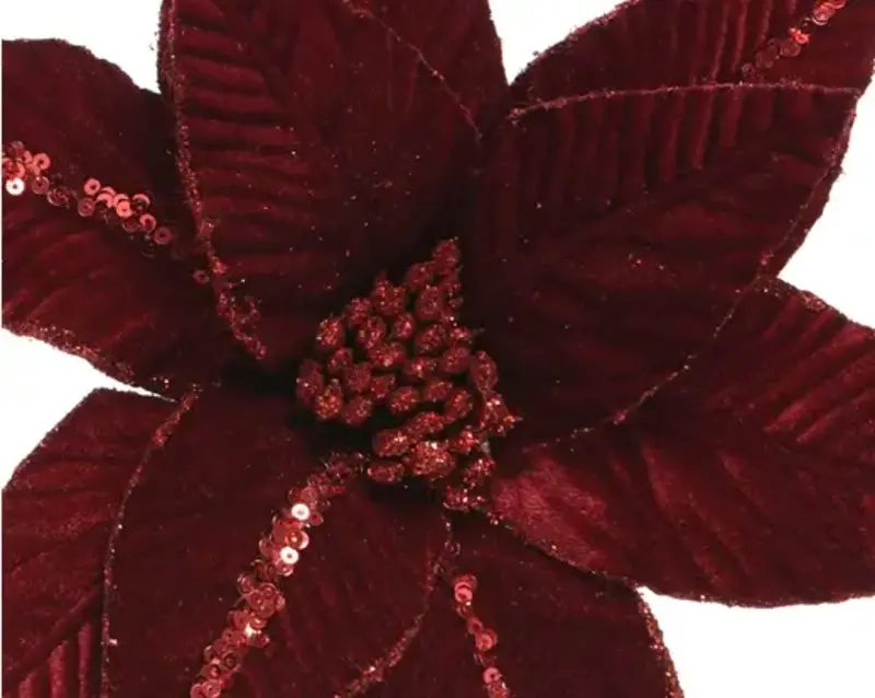 Clip On Poinsettia 12"