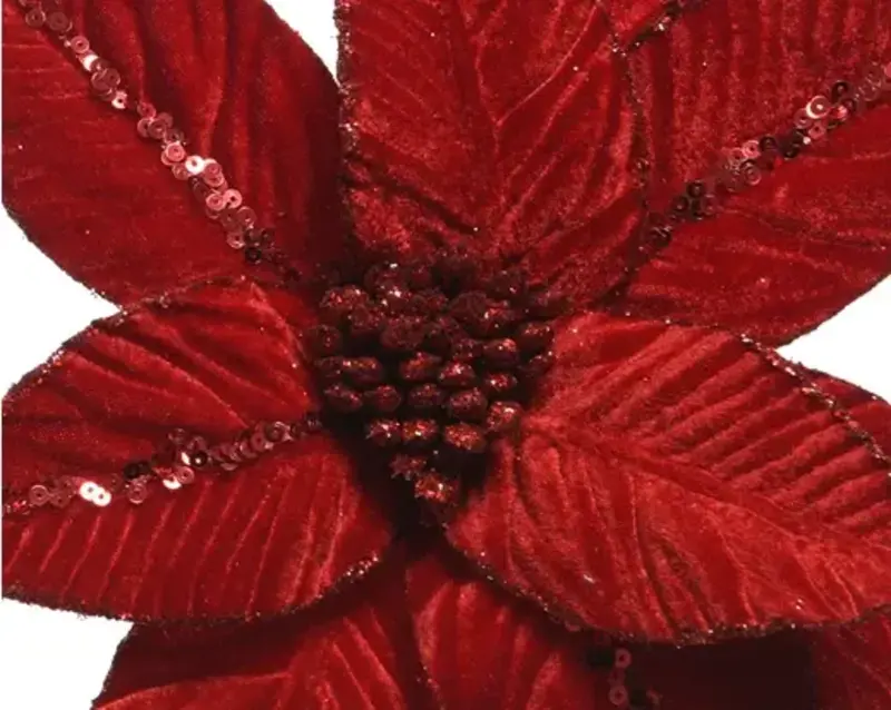 Clip On Poinsettia 12"