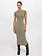 Brunette The Label Ribbed Tube Midi Dress with Cap Sleeve