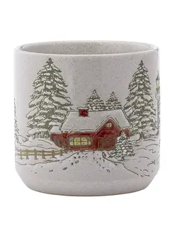 Snowy Scenery Planter 5"