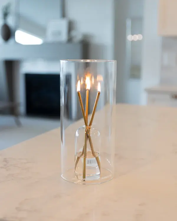 Everlasting Candle Hurricane Vase Holder Clear