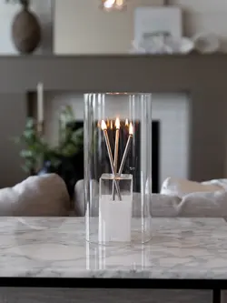 Everlasting Candle Hurricane Vase Holder Clear