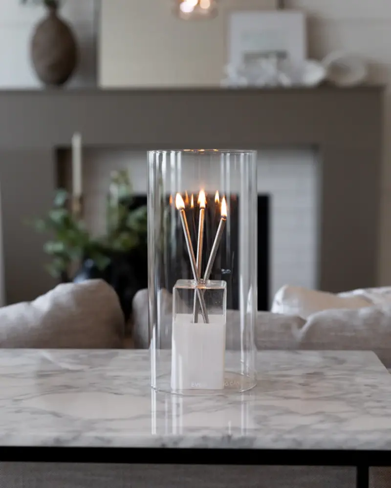 Everlasting Candle Hurricane Vase Holder Clear