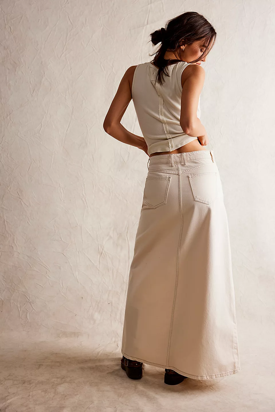 Free People Come As You Are Cord Maxi Skirt