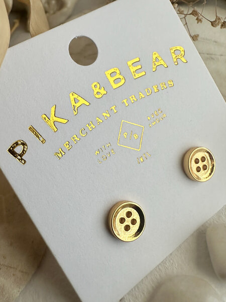 Pika & Bear Notion Button Studs