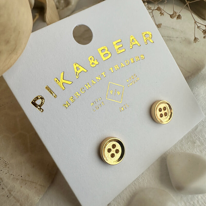 Pika & Bear Notion Button Studs