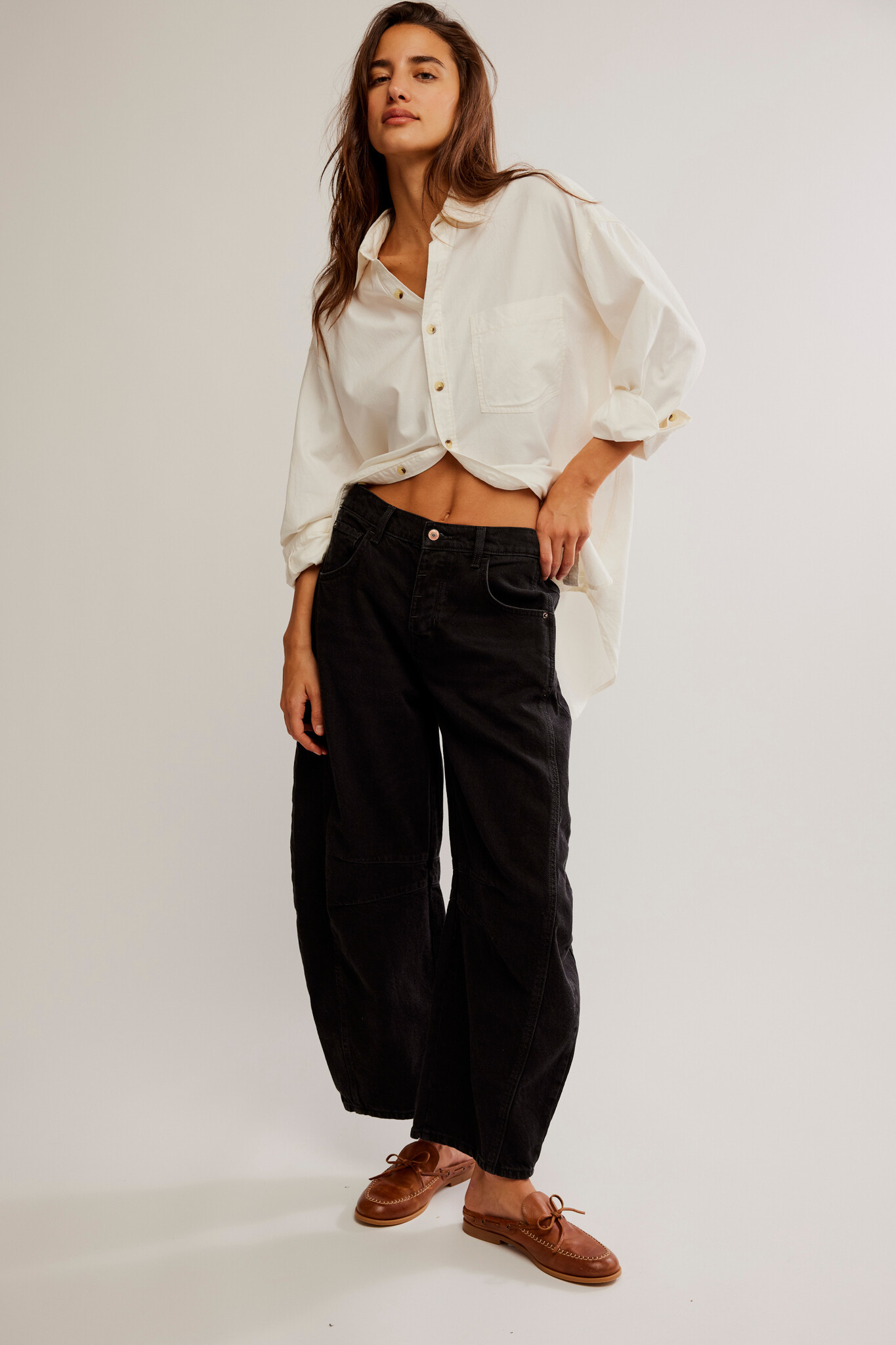 Free People Good Luck Mid Rise Barrel