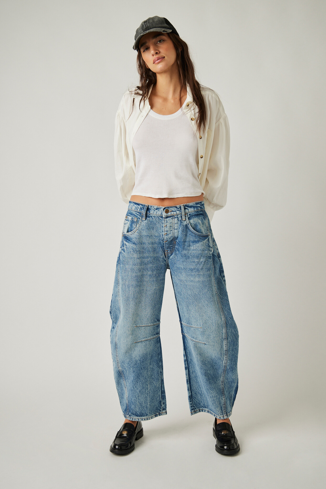 Free People Good Luck Mid Rise Barrel