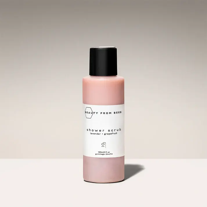 Beauty From Bees Shower Scrub Lavender & Grapefruit 120ml/4oz