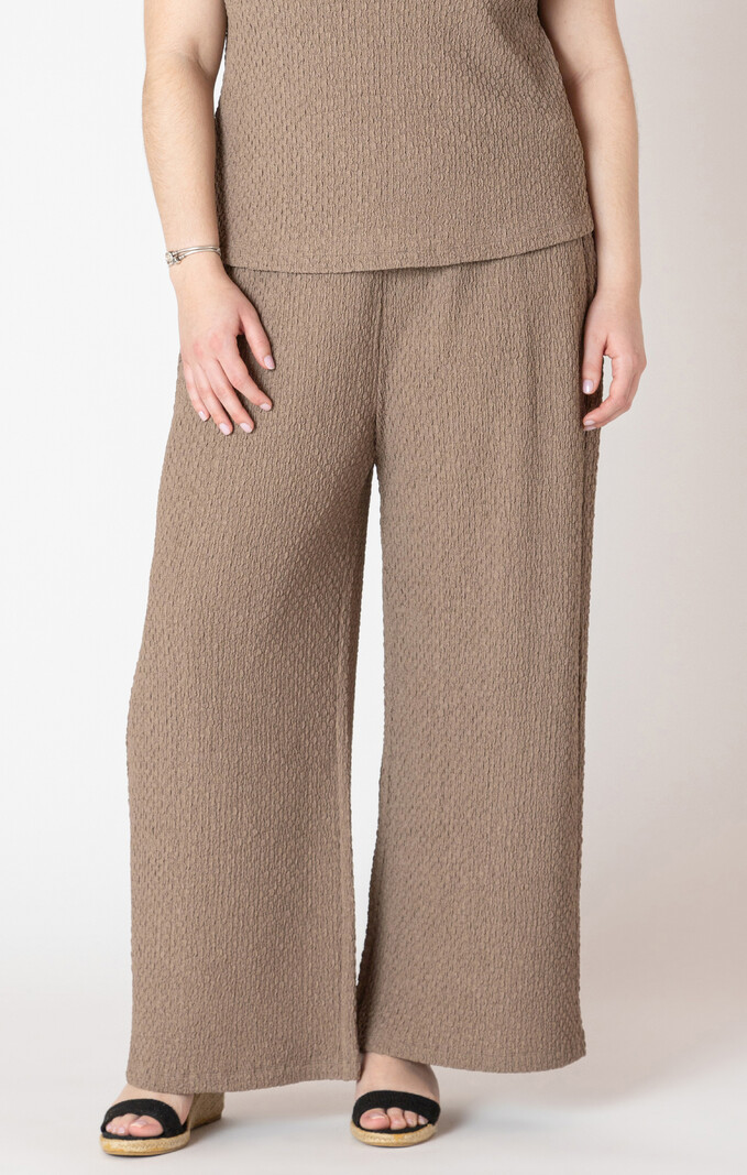 Dex Textured Flowy Wide Leg Pant