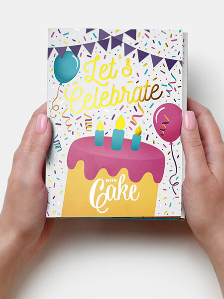 InstaCake Let's Celebrate Cake Card Vanilla
