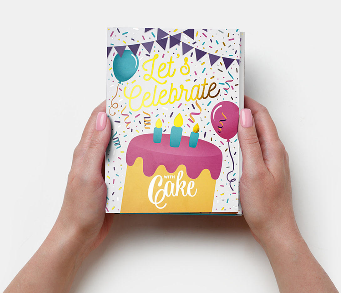 InstaCake Let's Celebrate Cake Card Vanilla