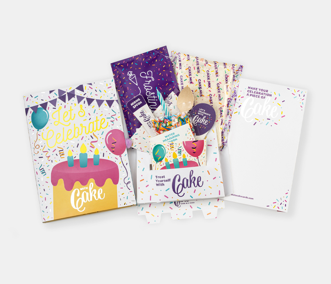 InstaCake Let's Celebrate Cake Card Vanilla