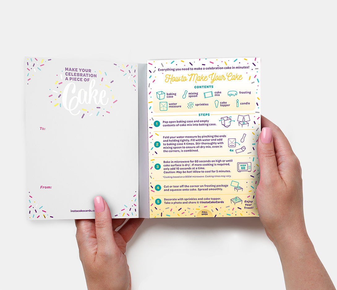 InstaCake Let's Celebrate Cake Card Vanilla