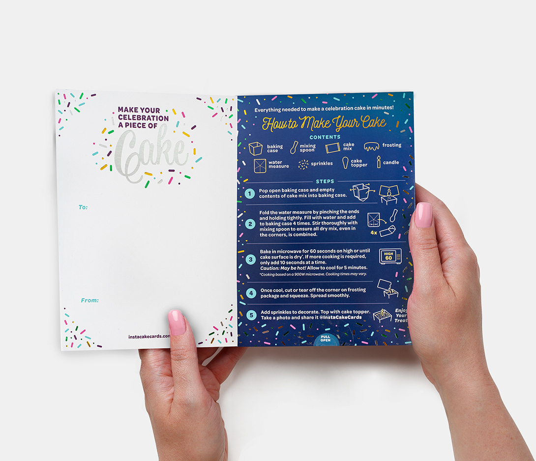 InstaCake Alien Birthday Cake Card Vanilla